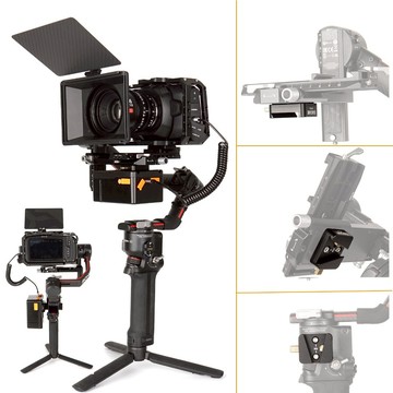 台灣現貨 ZGCINE影小能適用DJI大疆ronin S俯仰軸S3穩定器V扣電池扣板S2