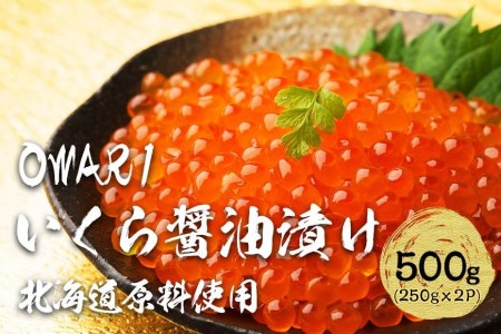 いくら 醤油漬け 500g(250g×2パック) 北海道 秋鮭卵 冷凍 OWARI