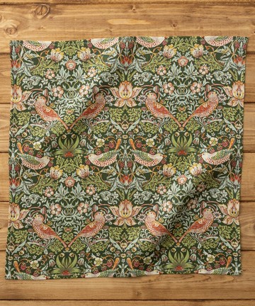 大號麻手帕威廉莫里斯圖案43×43cm 09.草莓小偷C