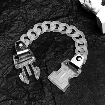 【K-2】透明 TRAP 輕量化 手鍊 扣環手鍊 韓風 歐巴 暗黑 網紅 抖音 穿搭 舞台 男女不拘【KP303】