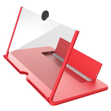 抽拉式手機螢幕放大器  紅色/透明色  1個