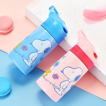 優貝選 SNOOPY 史努比便攜手提式兒童保溫水壺(平輸品)