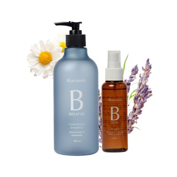 【薰衣草舒緩洗髮組】舒眠空間香氛精油噴霧100ml+薰衣草洋甘菊舒緩洗髮露500ml