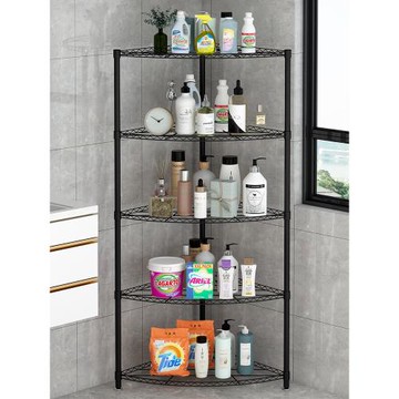 廚房置物架落地衛生間三角架多層墻角收納架客廳浴室儲物架免打孔