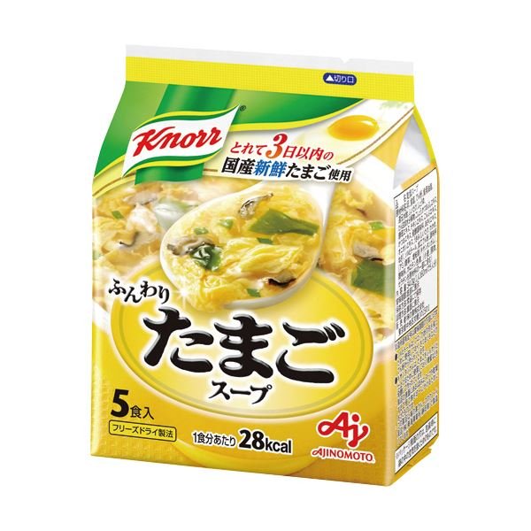 （まとめ）味の素 クノール ふんわりたまごスープ6.8g 1袋（5食）〔×10セット〕 代引不可