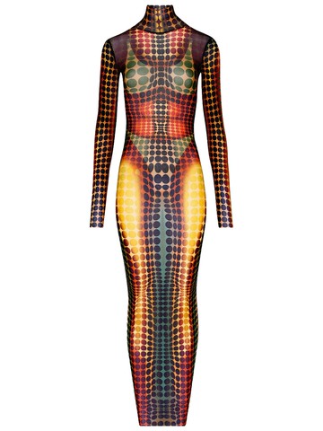 jean paul gaultier long dress with print