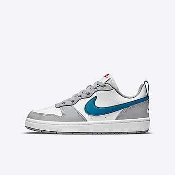 Nike Court Borough Low 2 GS [BQ5448-117] 大童 運動休閒鞋 舒適 穿搭 灰 藍