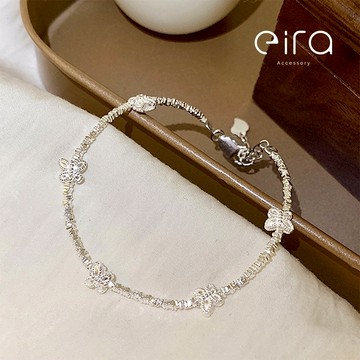 Eira Accessory 蝴蝶碎銀子手鍊‧925純銀手鍊‧輕奢 可愛 氣質 精緻 造型 質感 送禮 CSL0051A