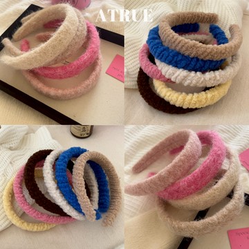 【絕版品清倉⚠️】毛毛髮箍 泰迪熊毛茸茸髮箍 秋冬髮箍 高顱頂 多色 髮飾 寬版髮箍