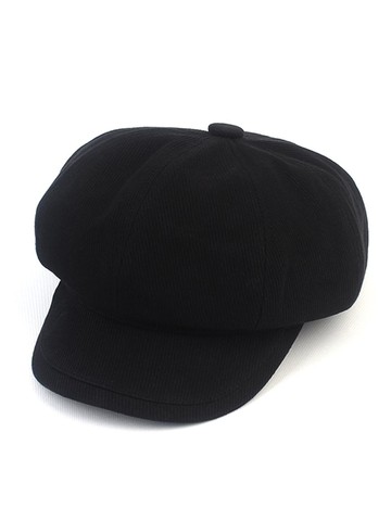 Bold Brim Newsboy Beret [Black]
