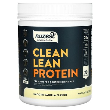 Nuzest, 清潔瘦蛋白，順滑香草味，17.6 盎司（500 克）