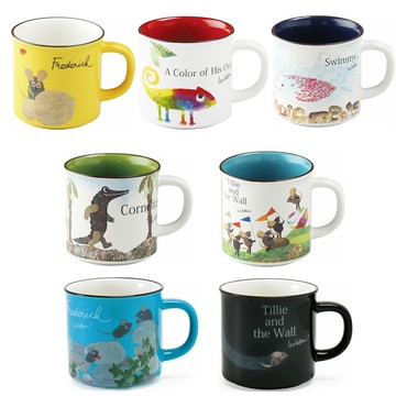 【繪本陶瓷馬克杯】現貨 日本製 美濃燒 Leo Lionni 經典繪本插畫馬克杯/7款 280ml 田鼠阿佛 變色龍 咖啡杯 水杯 陶瓷杯 熱賣中!