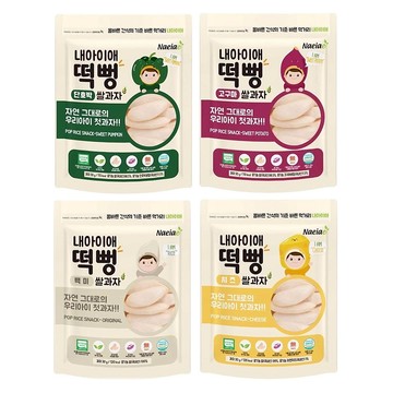 Naeiae 綜合米餅組 30g 4包  白米口味 + 南瓜口味 + 地瓜口味 + 乳酪口味  120g  1組
