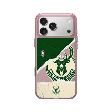 iPhone 17 Pro Max Clear (相機按鈕) 晶醺玫 - NBA - 熱血系列-密爾瓦基公鹿 Milwaukee Bucks - Sweat and Tears