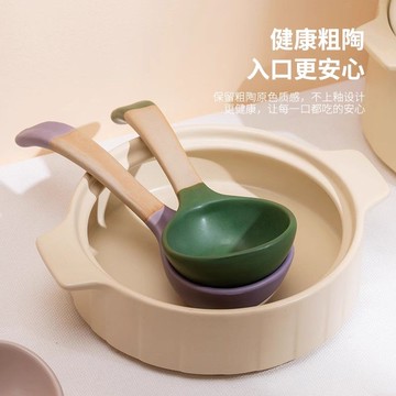陶瓷大湯勺家用大號盛湯專用長柄可愛調羹舀稀飯粥勺嗦粉勺
