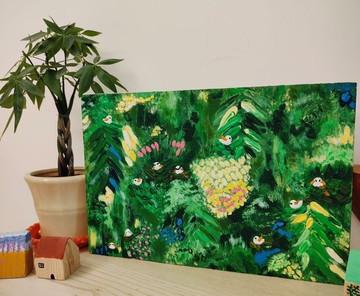 【快樂鳥森林】無框畫/掛畫/壓克力畫/風景/原畫/擺飾/新年禮物