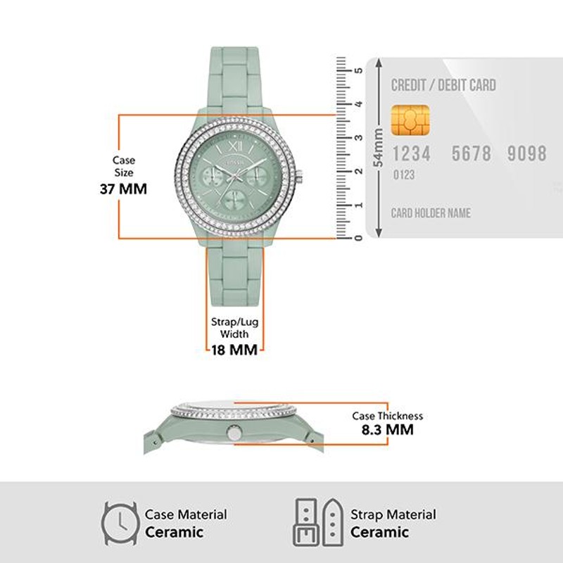 フォッシル 腕時計 レディース アナログ 時計 グリーン STELLA ES5152