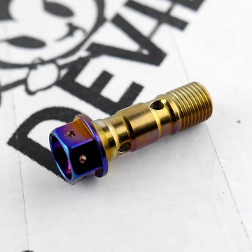 ZOO | 雙孔 白鐵 鍍鈦 油管螺絲 油管 鍍鈦螺絲 1.0牙 b牌 專用