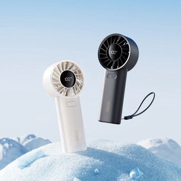 100檔高速手持風扇 渦輪|廣角大風量 可上飛機 月光白