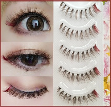 兔醬家】5對裝混血感橋本環奈同款配色眼尾酒紅假睫毛古風假睫毛