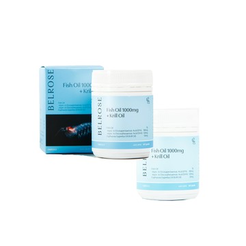 魚油 【澳洲澳倍美Belrose】南極磷蝦油+魚油膠囊  2入組 60顆/瓶
