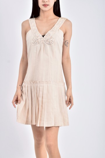 (S) in too棉質無袖杏色洋裝