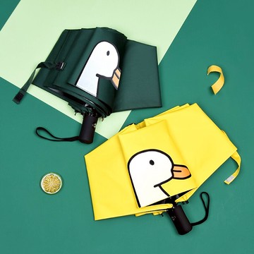 全自動折疊傘女晴雨兩用黑膠防曬防紫外線太陽傘雨傘男森系卡通