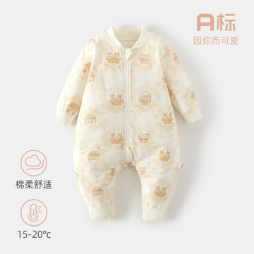嬰兒睡袋秋冬款新生兒拉鏈防踢被嬰兒睡衣無骨50克夾棉新生兒睡袋鑫弘-萌寶童裝可開發票