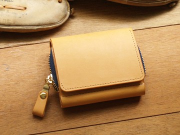 【客製化刻字】台灣職人手作皮革零錢包短夾 (禮盒包裝)