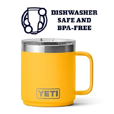 YETI Rambler 10 oz Stackable Mug, Vacuum Insulated, Stainless Steel with MagSlider Lid, Alpine Yellow並行輸入品