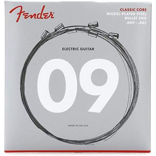 フェンダーClassic Core Electric Guitar Strings, Nickel Plated Steel, Bullet End,