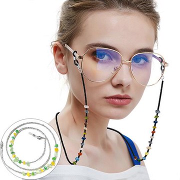 seoul show首爾秀  彩石串珠兩用口罩掛繩鏈墨鏡平光眼鏡鍊老花近視防丟鍊