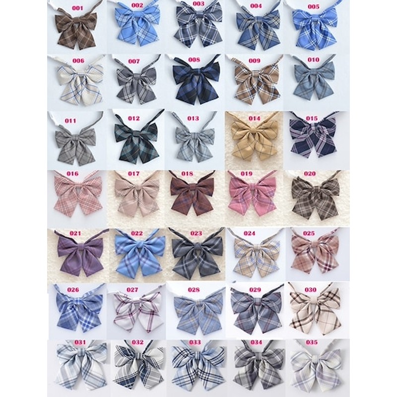 スクールリボン チェックブラウン ライトブルー コスプレ 制服リボンスクールリボン チェックブラウン ライトブルー コスプレ 制服リボン