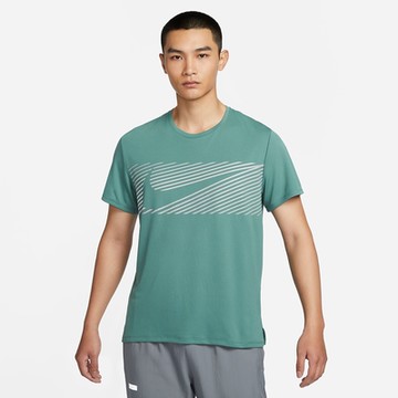 NIKE 上衣 男款 短袖上衣 運動 AS M NK FLASH MILER TOP 綠 FN3052-361