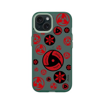 iPhone 15 Clear 憂墨綠 - 火影忍者 Naruto - 血繼限界-寫輪眼