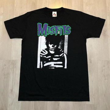 The Misfits重金屬搖滾樂隊朋克喪系頹廢風oldschool寬松短袖T恤