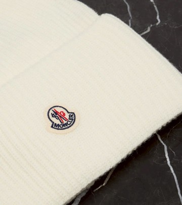 Moncler Ribbed-knit virgin wool beanie