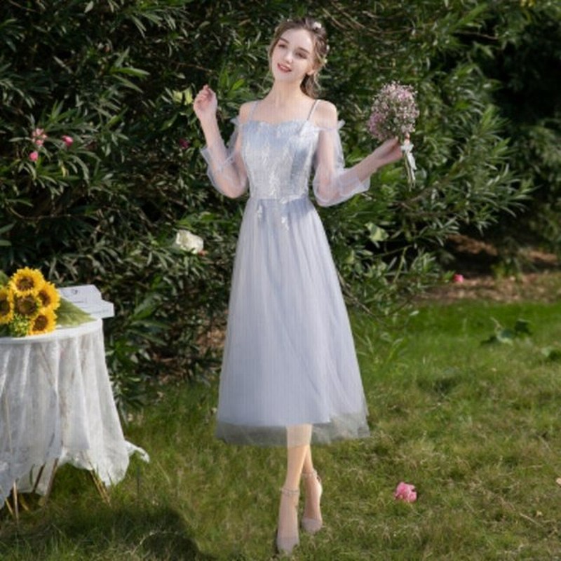 ワンピース花嫁ドレス お揃いドレス ブライズメイド服 花嫁の介添えドレス ウェディングドレス パーティーワンピース マキシ丈演奏会 二次会 結婚式 披露宴 通販 Lineポイント最大0 5 Get Lineショッピング