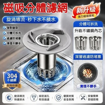 台灣出貨🔥衛生間不鏽鋼日式漩渦地漏 通用地漏 便攜防臭防蟲 浴室下水道大濾網地漏  排水孔防臭 地漏防臭器 浴室地漏