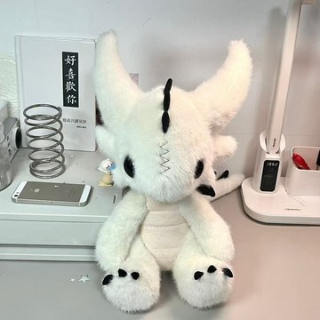 小白龍毛絨玩具公仔白色小龍玩偶床上陪睡娃娃生日禮物送男女朋友