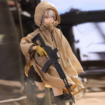 1/12兵人衣服配件 figma機娘戰術披風 6寸可動人偶手辦模型 雨衣斗篷