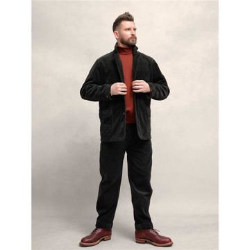 西里布美式重磅復古燈芯絨西服便裝外套男寬松版插兜休閑條絨西裝