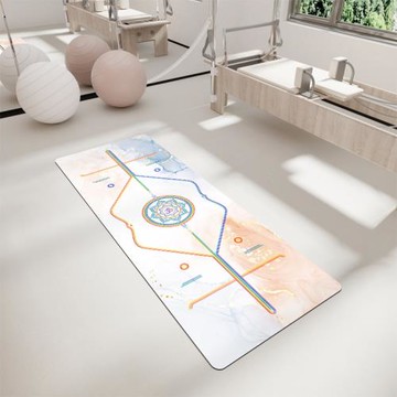 【加寬80cm】跨境專業耐磨PU橡膠健身墊彩印跳繩墊加厚5mm瑜伽墊