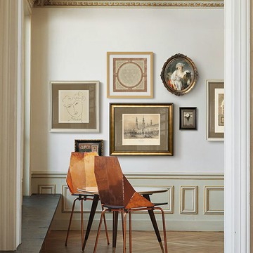 莫蘭迪歐式客廳裝飾畫美式輕奢沙發背景墻面復古法式餐廳組合掛畫