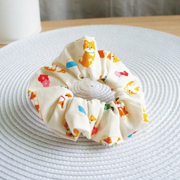 Lovely【日本布】柴犬大腸圈髮束、甜甜圈髮束【可挑色】