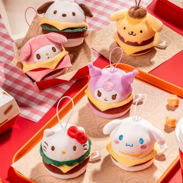 三麗鷗Sanrio 漢堡包系列 毛絨捏捏樂(隨機出貨)