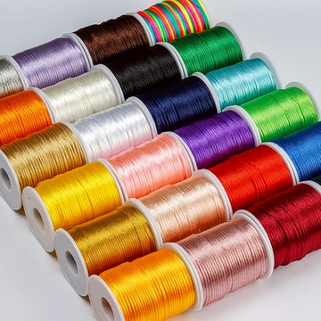 7號中國結編織繩紅色手繩手鏈編織線繩子手工diy材料串珠掛繩