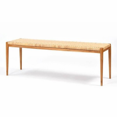 ベンチ【チーク】／家具 インテリア チェア 椅子 イス いす ベンチ スツール 腰掛け ダイニング チーク 木製 ラタン 籐 ナチュラル デザイン リラックス ゆっ…