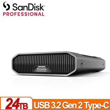 SanDisk Professional G-DRIVE 24TB 3.5吋 Type-C 企業級外接硬碟 SDPHF1A-024T-SBAAD