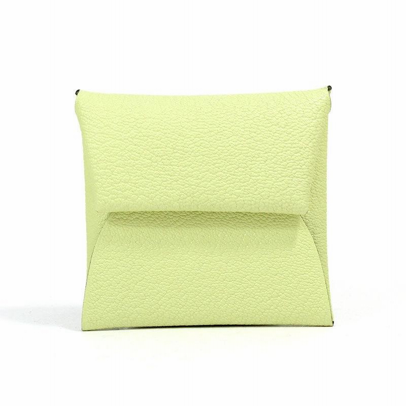 エルメス HERMES コインケース イエローグリーン バスティアGM  